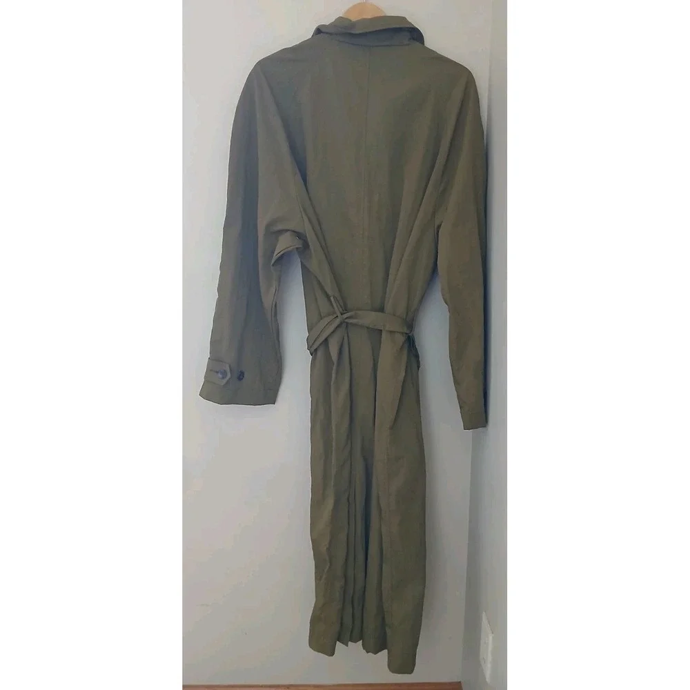 Vtg Banana Republic Safari & Travel Trench Rain Coat Size XL Nylon Belted Duster